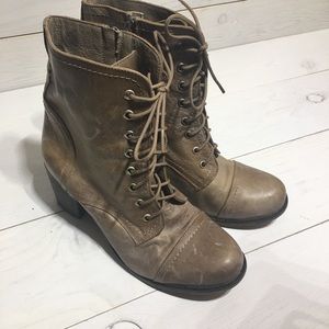 Steve Madden Grannie distressed lace up boots